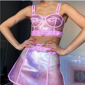 Dolls Kill Sugar Thrillz Easily Charmed Bustier Top